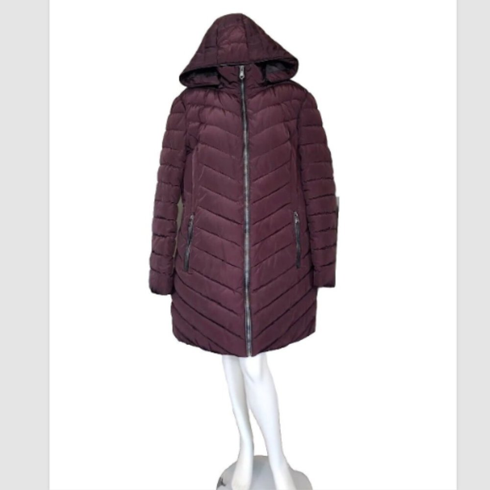 Nanette Lepore Puffer Coat Removable Hood Winter Parka